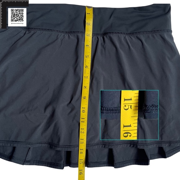 Lululemon (8 - EUC) Black Pace Setter Skirt - Picture 8 of 11